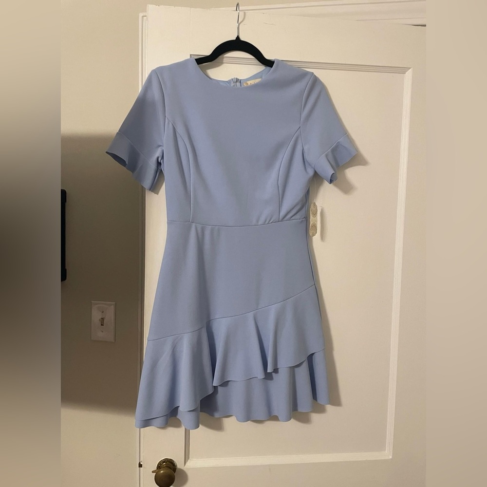 Altar'd State Light Blue Ruffle Hem Dress
